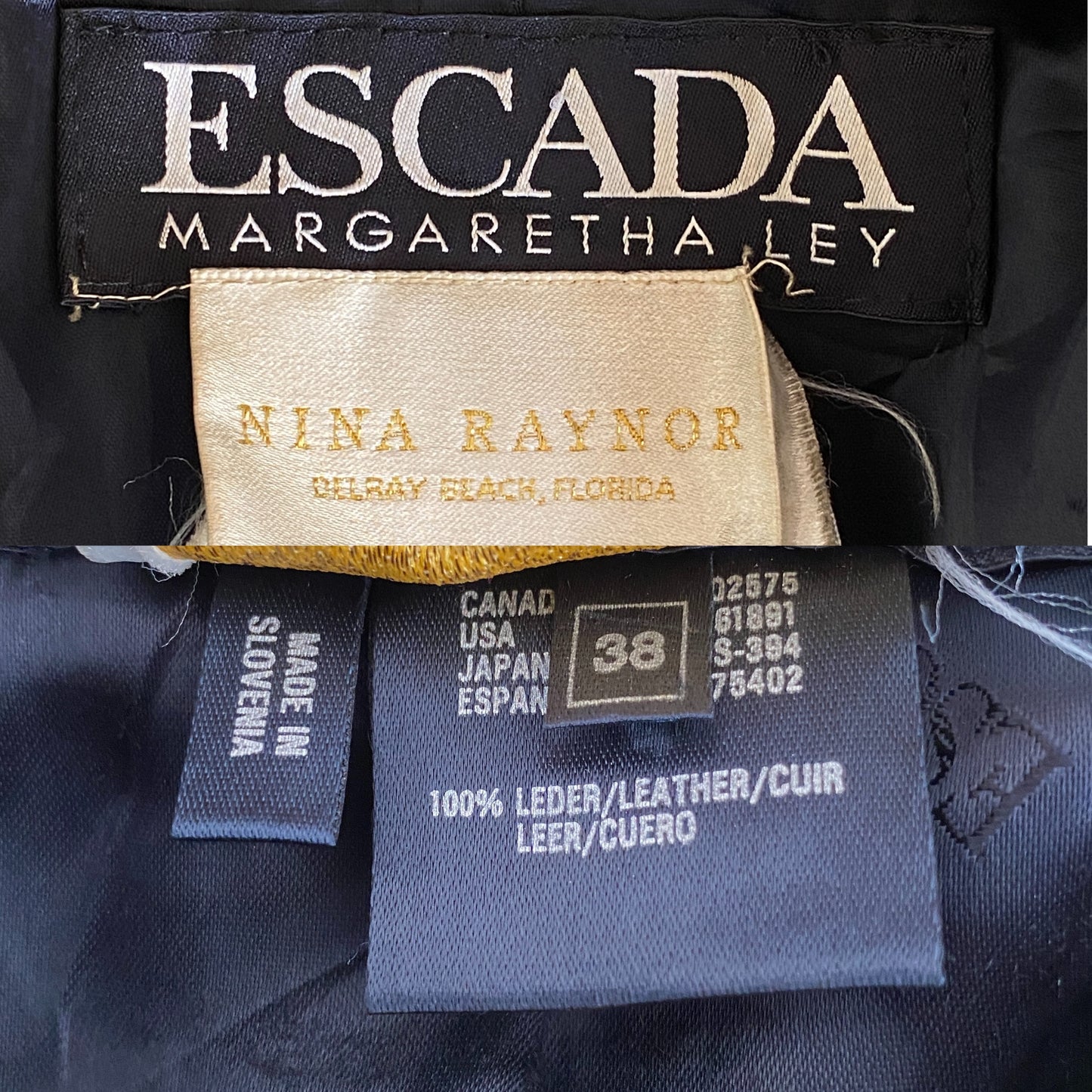 Size 38US vintage Escada Leather jacket-AJ357 Studio