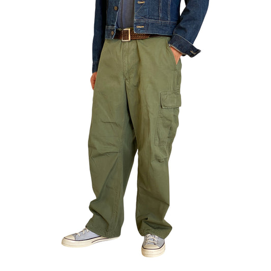 Large Reg. 1968 Authentic US Army Vietnam war era OG-107 jungle pants - USA Vintage Bcn