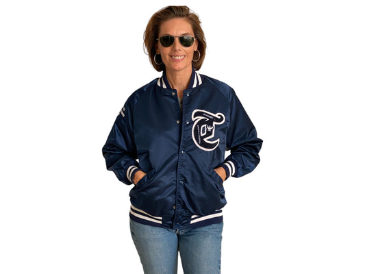 vintage nylon baseball jacket american legion made in usa size medium
