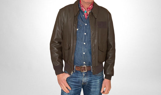 Size 40US / 50EU. Vintage A2 pilot leather jacket Aviator