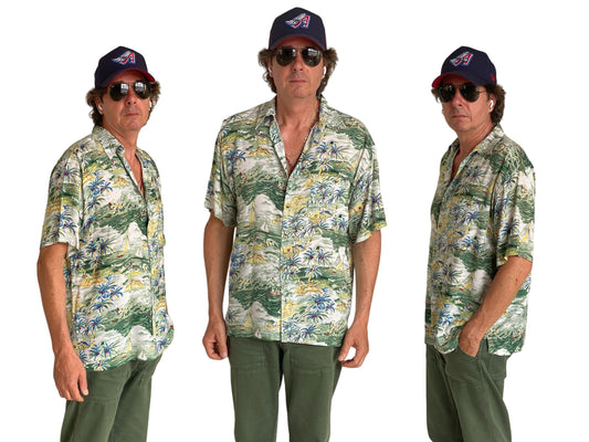 Size Large. Vintage 90s Hawaiian shirt - USA Vintage Bcn