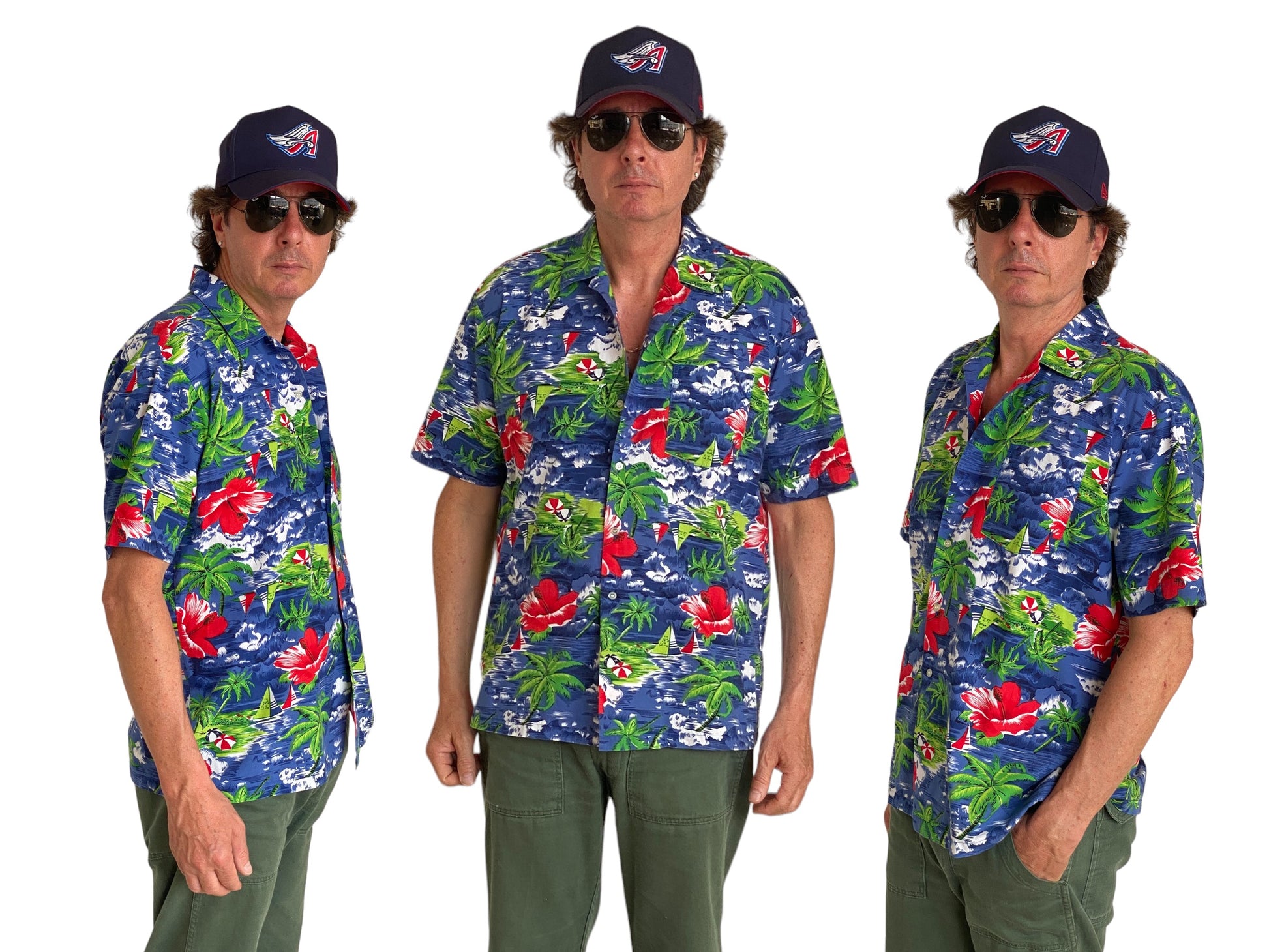 Size Large. Vintage 90s cotton Hawaiian shirt - USA Vintage Bcn
