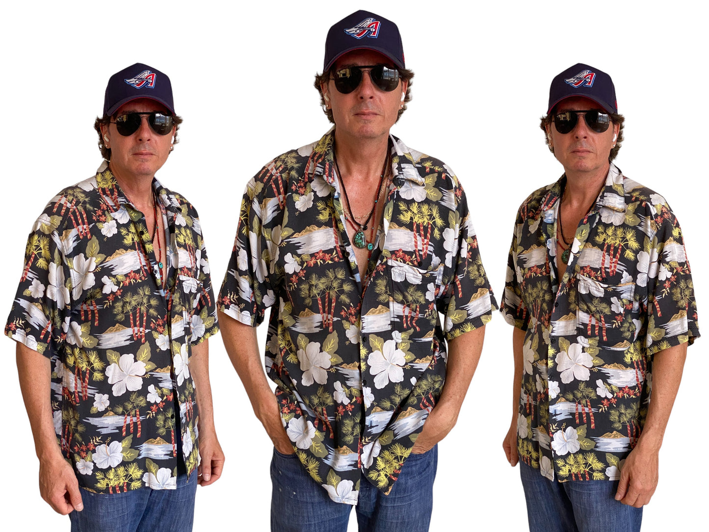 Size Large. Vintage 90s Rayon Hawaiian shirt - USA Vintage Bcn