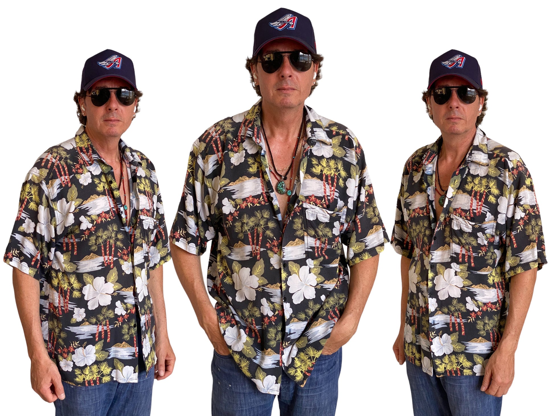 Size Large. Vintage 90s Rayon Hawaiian shirt - USA Vintage Bcn