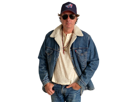 Size 46US/56EU. 4 pockets Vintage Levis fleece Jacket Made in USA. - USA Vintage Bcn