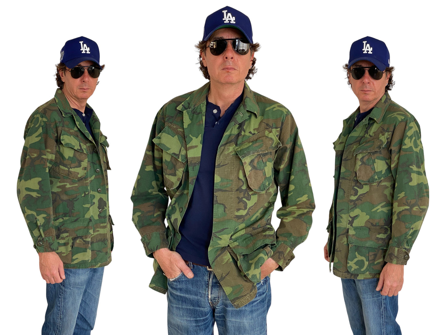 Small Reg. Authentic 1968 US Army vintage Erld camouflage Vietnam jungle jacket. Military - USA Vintage Bcn