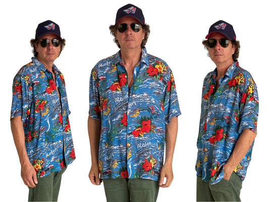 Size Large. Vintage 90s Hawaiian shirt - USA Vintage Bcn