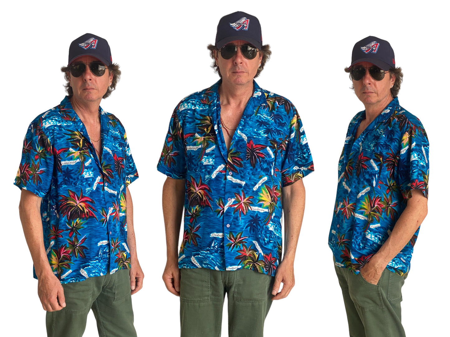 Size XL. Vintage 80s Hawaiian shirt - USA Vintage Bcn