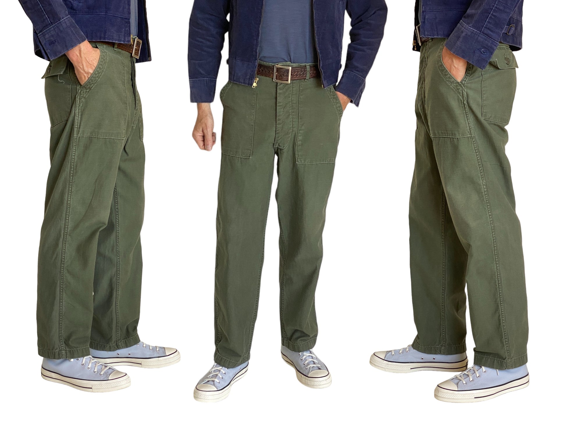 34X31. 1975 Authentic US Army Vietnam war era OG-107 Fatigue pants - USA Vintage Bcn