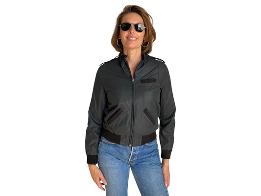 Size 34US . Vintage 80s Members Only Style Cotton Jacket - USA Vintage Bcn