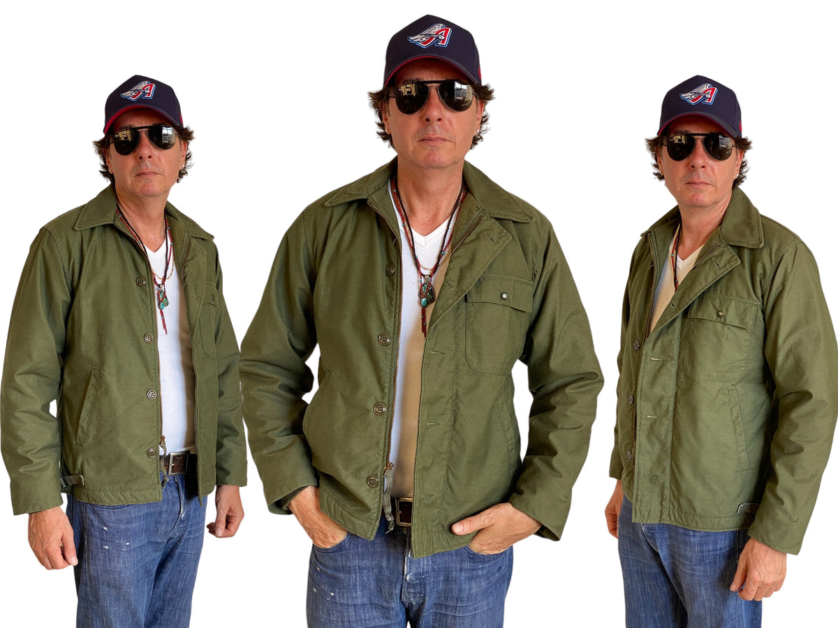US Navy A-2 Deck Jacket — 1985 Issue, Authentic Military Outerwear- Size Small-AJ357 Studio