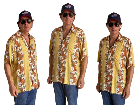 Size Large. Vintage 90s Rayon Hawaiian shirt by Puritan - USA Vintage Bcn