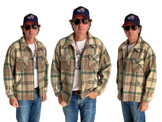 Large. Vintage wool plaid Woolrich shirt jacket - USA Vintage Bcn