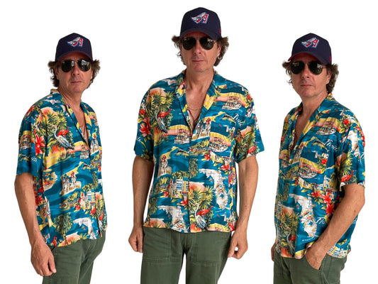 Size Medium. Vintage 90s Hawaiian shirt - USA Vintage Bcn