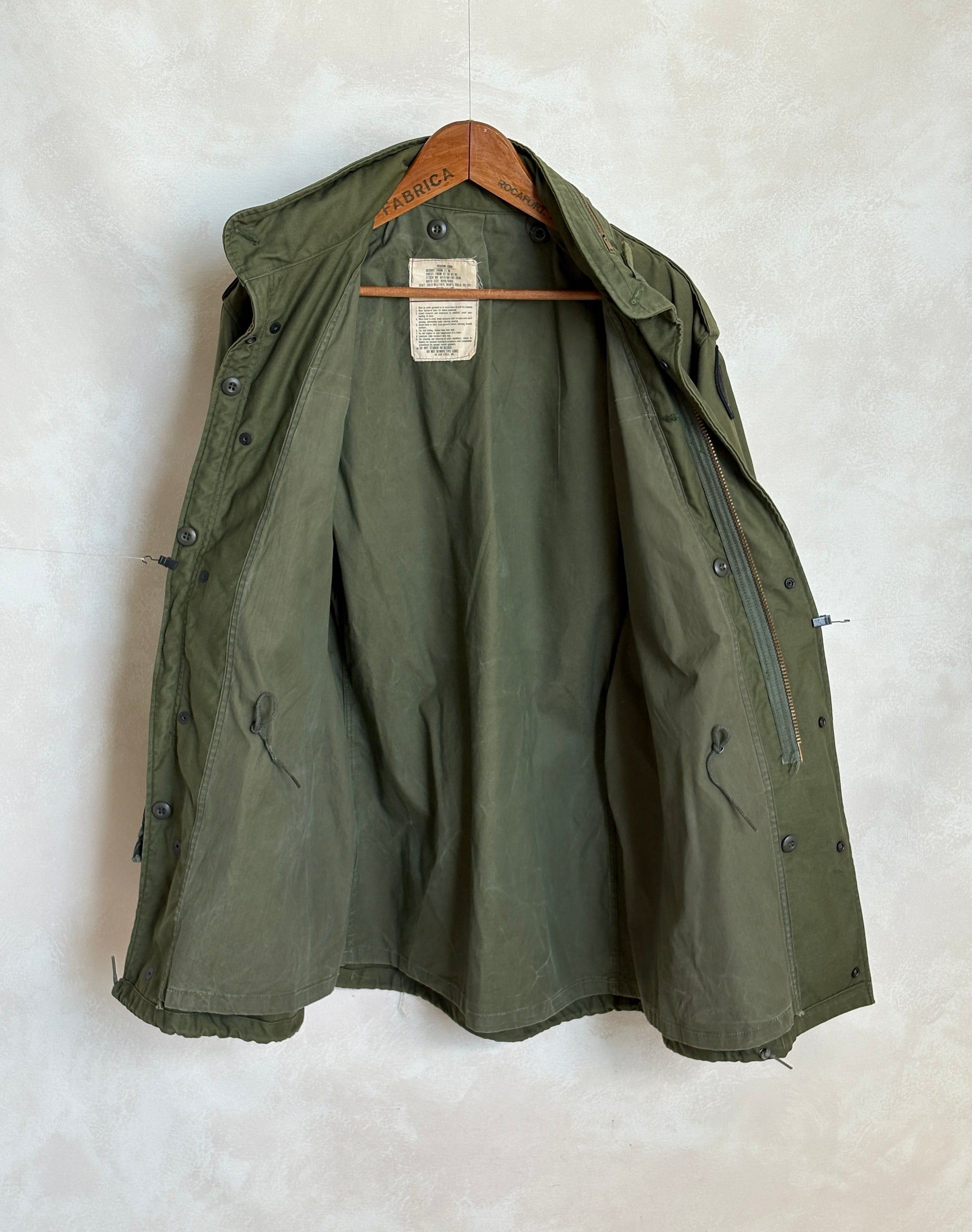 Med Long. Authentic US Army M-65 Field Jacket – Original Military Issue - USA Vintage Bcn