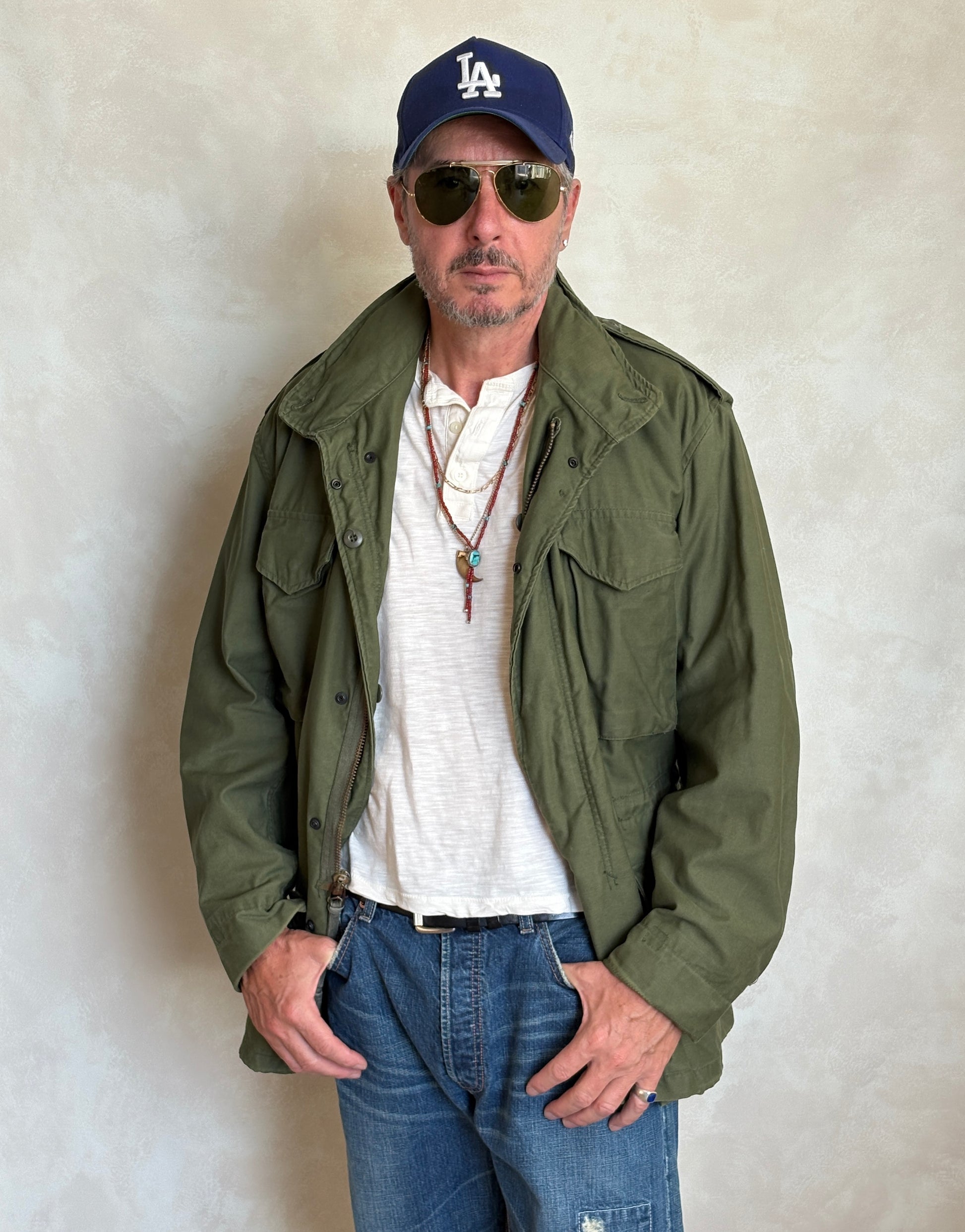 Medium Reg. Authentic 1980 US Army M-65 field jacket Military- Made by John Ownbey - USA Vintage Bcn