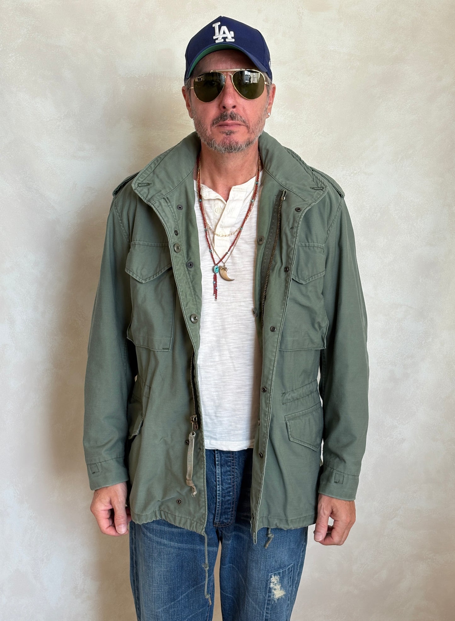 Medium Reg. Alpha Industries M-65 field jacket Military style (Made for civilians ) - USA Vintage Bcn