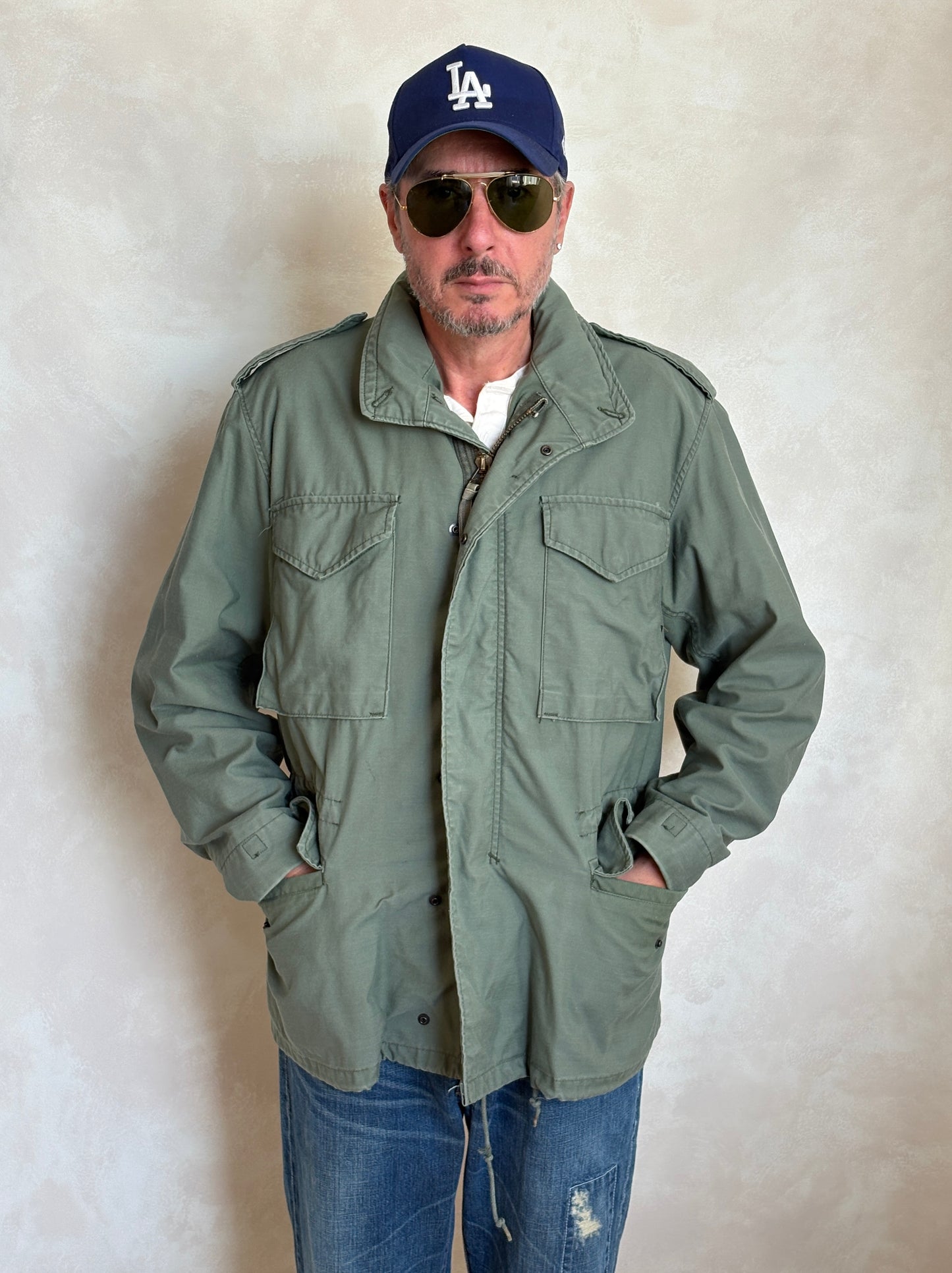 Medium Reg. Alpha Industries M-65 field jacket Military style (Made for civilians ) - USA Vintage Bcn