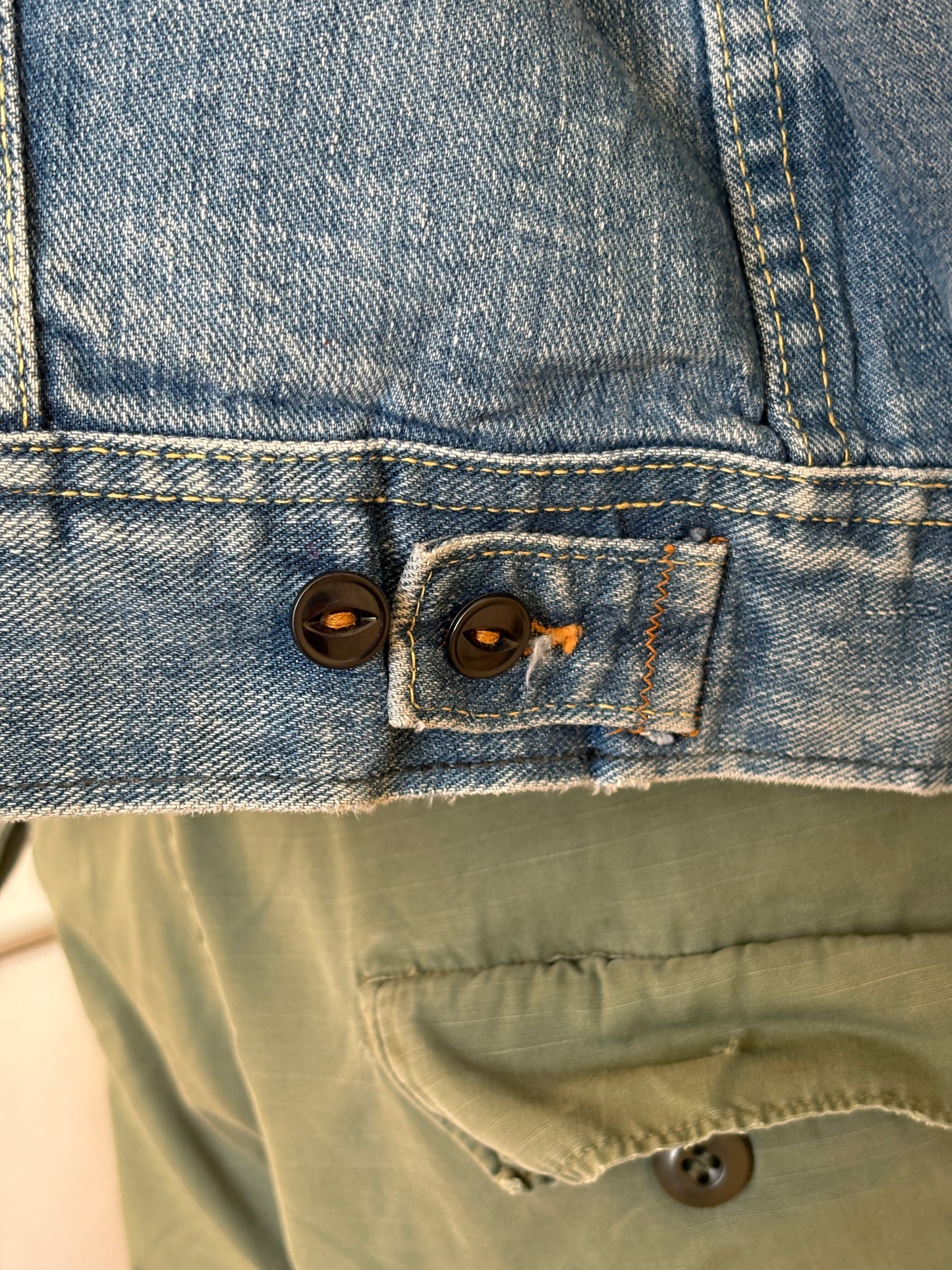 Size 50US XXL. Vintage 70s Lee Union Made Denim Shirt – 2 Pockets – Made in USA - USA Vintage Bcn