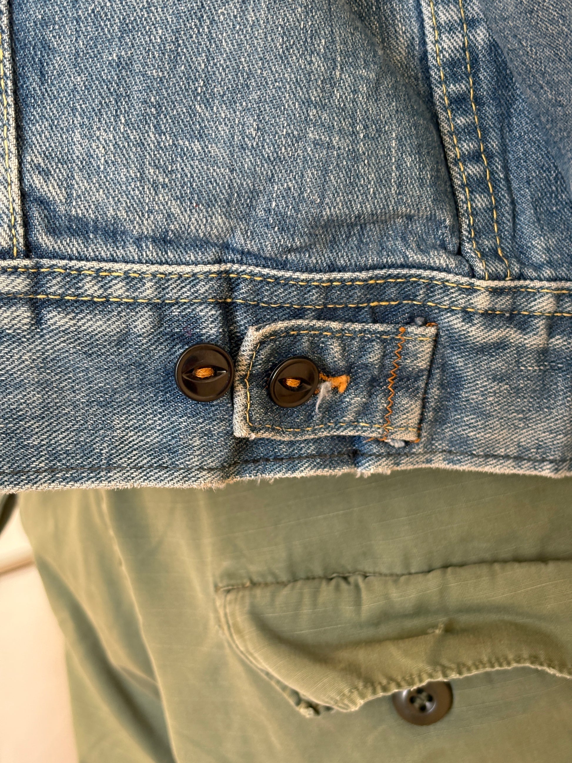 Size 50US XXL. Vintage 70s Lee Union Made Denim Shirt – 2 Pockets – Made in USA - USA Vintage Bcn