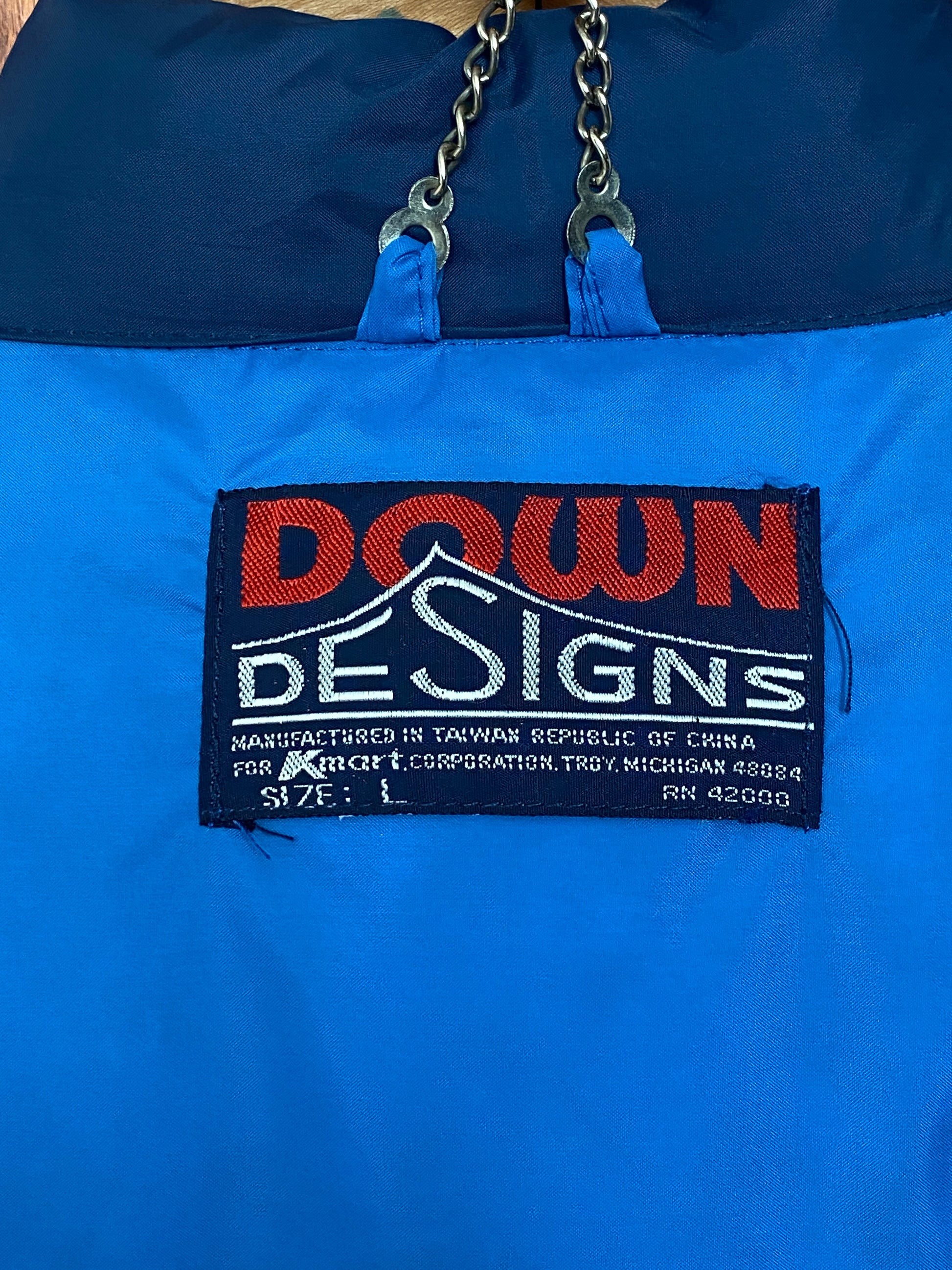 Vintage down vest made by Kmart, size Large - Retro style and cozy warmth for chilly days.