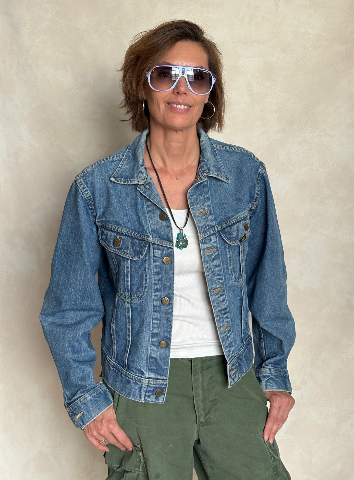 Size 38/40US . Vintage 70s Lee Union Made Denim Shirt – 2 Pockets – Made in USA - USA Vintage Bcn