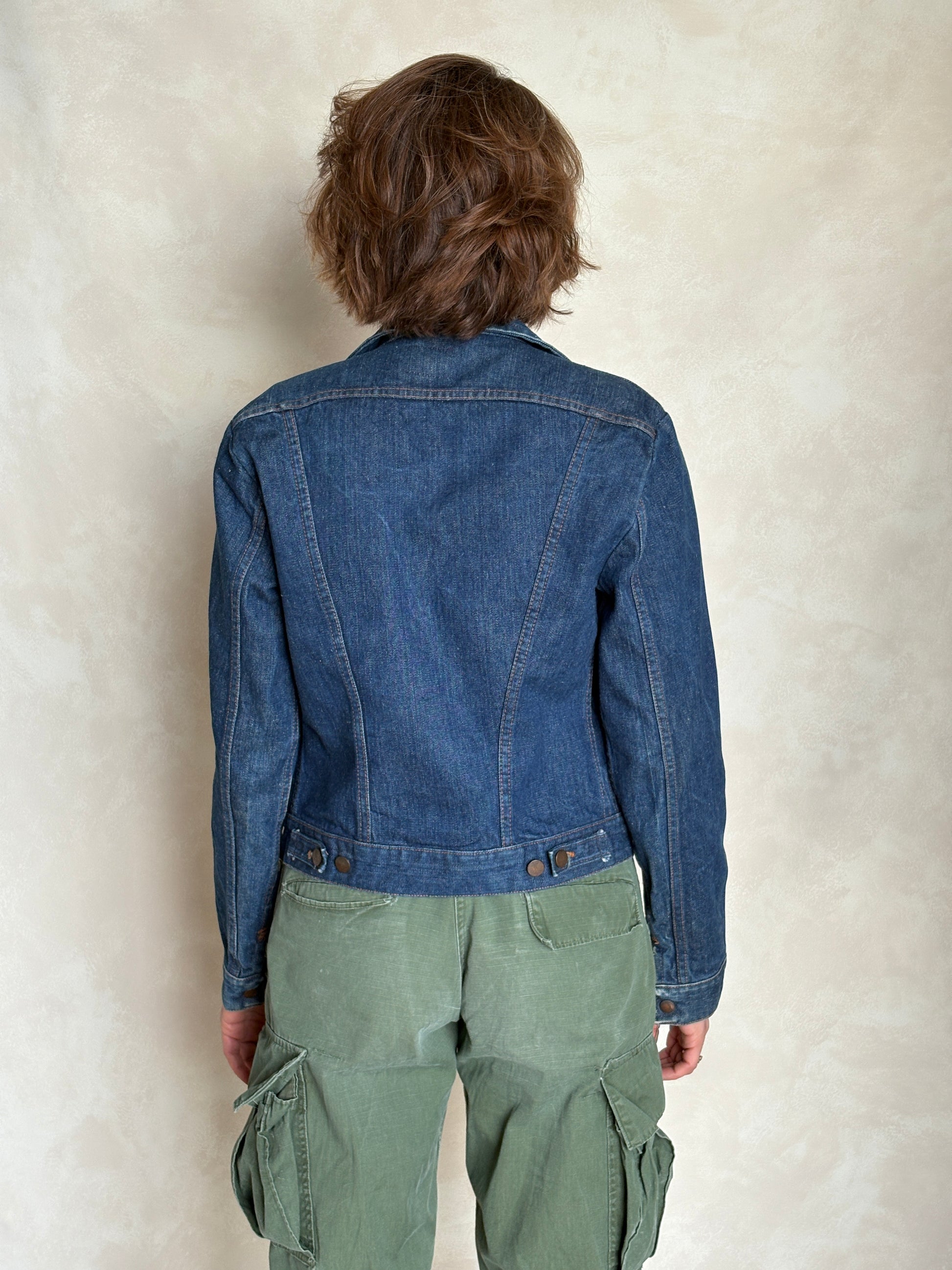 Size 36US / 46EU . Vintage 70s Wrangler Denim Jacket – 4 Pockets – Made in USA - USA Vintage Bcn