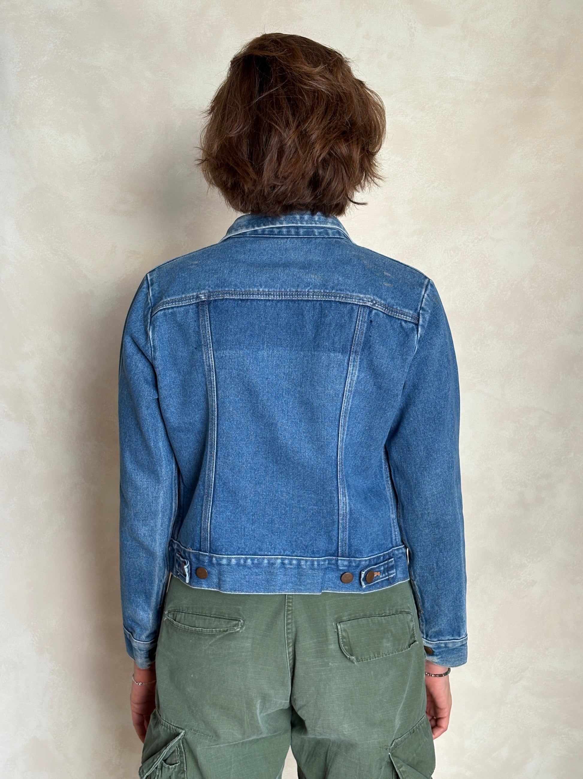 Size 18 . Vintage 70s Wrangler Denim Jacket – 4 Pockets – Made in USA - USA Vintage Bcn