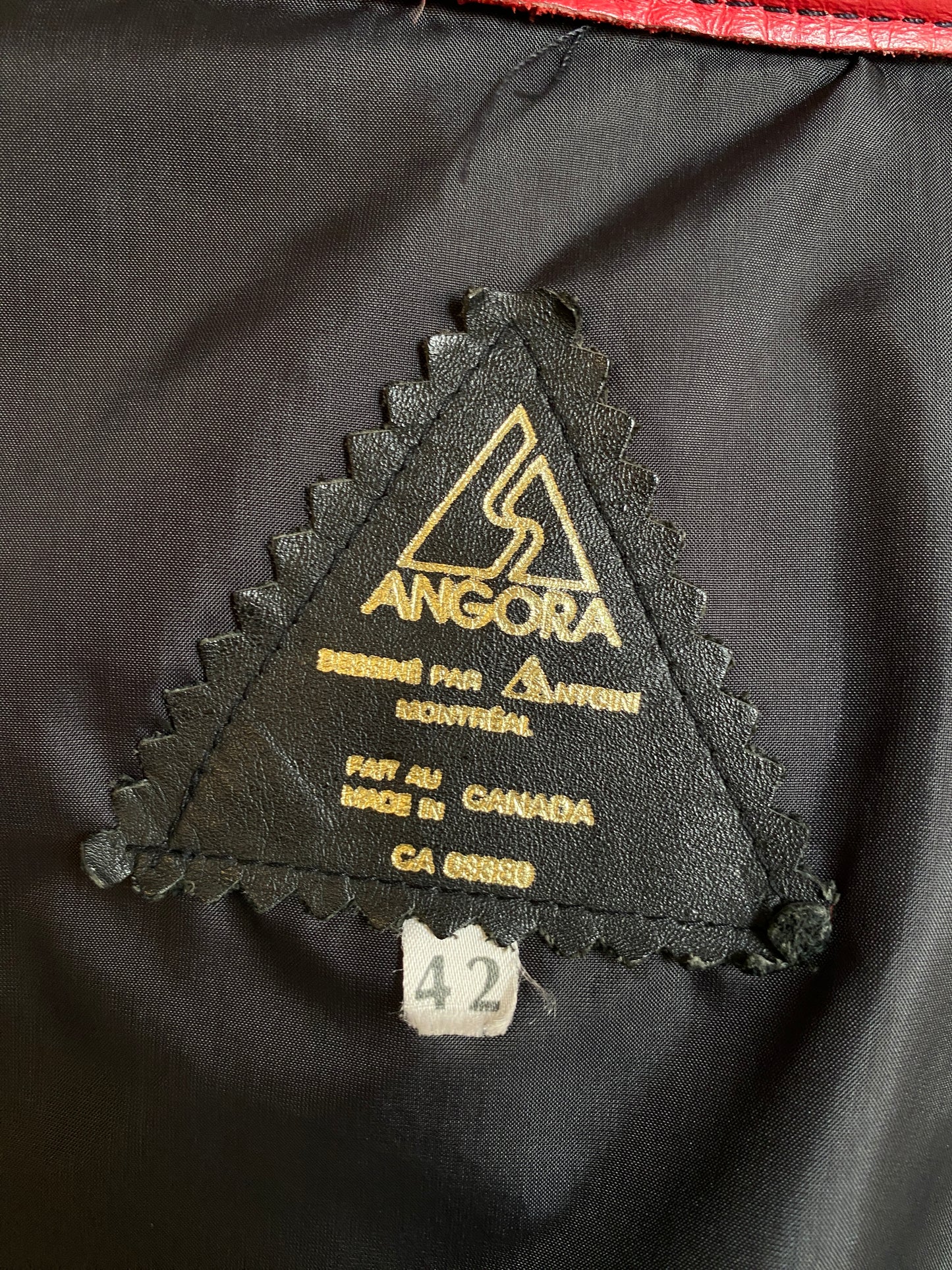 Size 42US/52EU. Vintage Angora Motorcycle jacket Made in Canada - USA Vintage Bcn