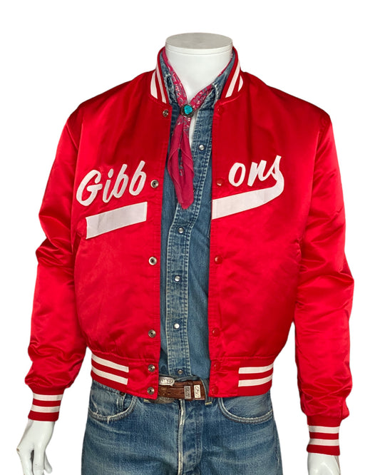 Medium Size Rare Vintage 80s Gibbons Starter Jacket, Made in USA - Classic Collectible