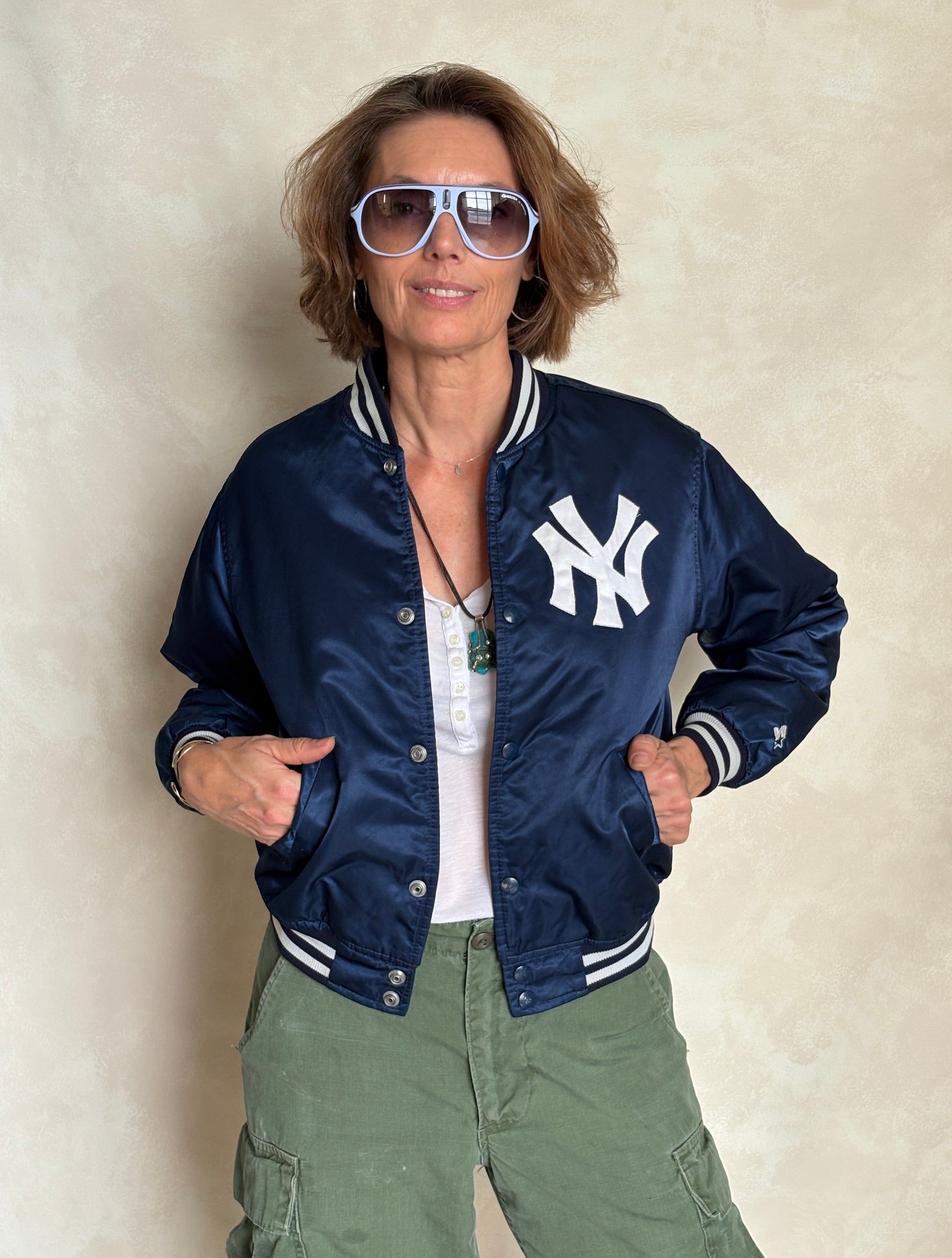 Youth Large. Vintage Diamond collection 90s New York Yankee Starter jacket -made in USA- - USA Vintage Bcn