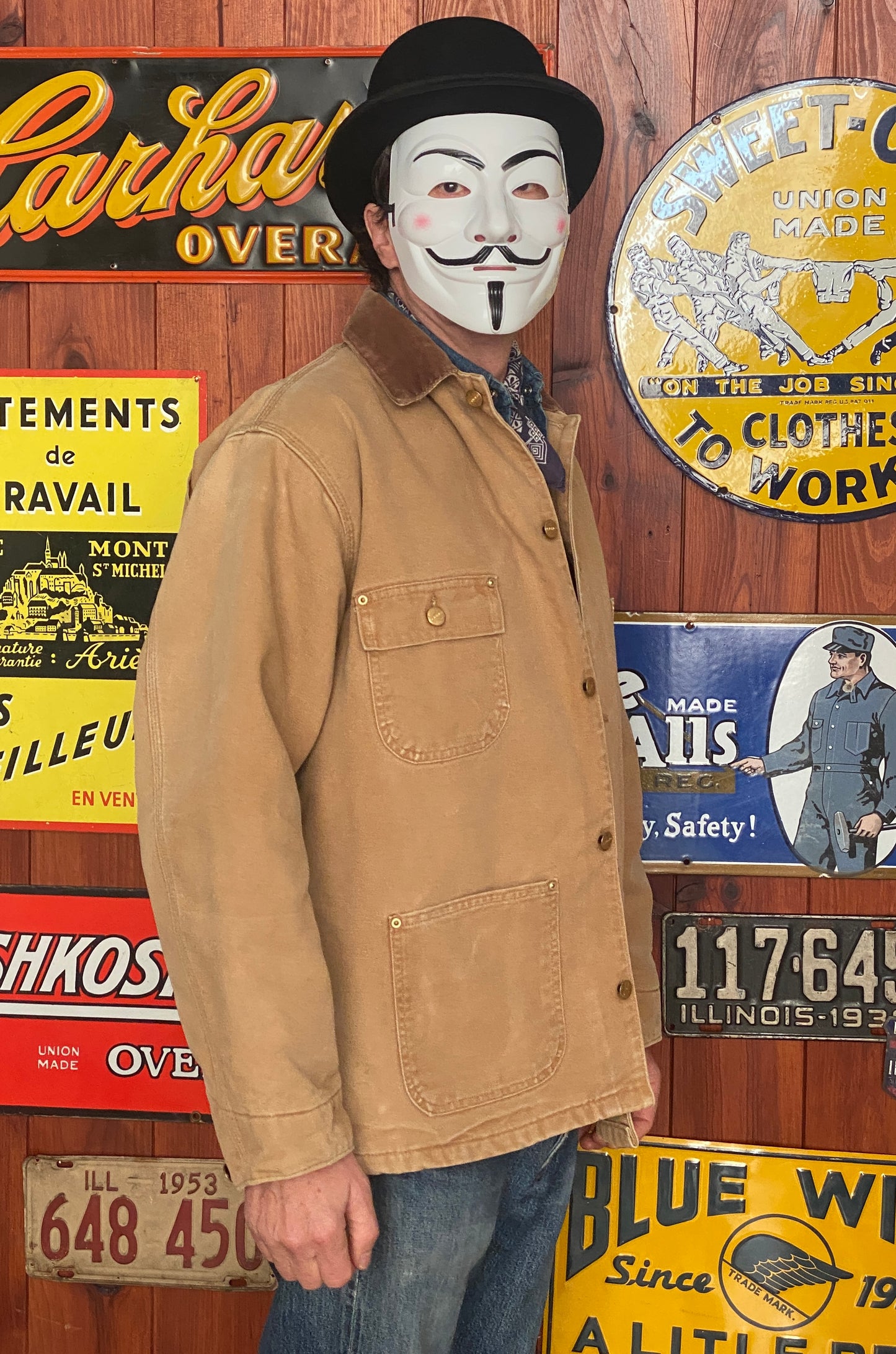 Size 44 US( 54EU ) Carhartt Blanket lined jacket MADE in USA - USA Vintage Bcn