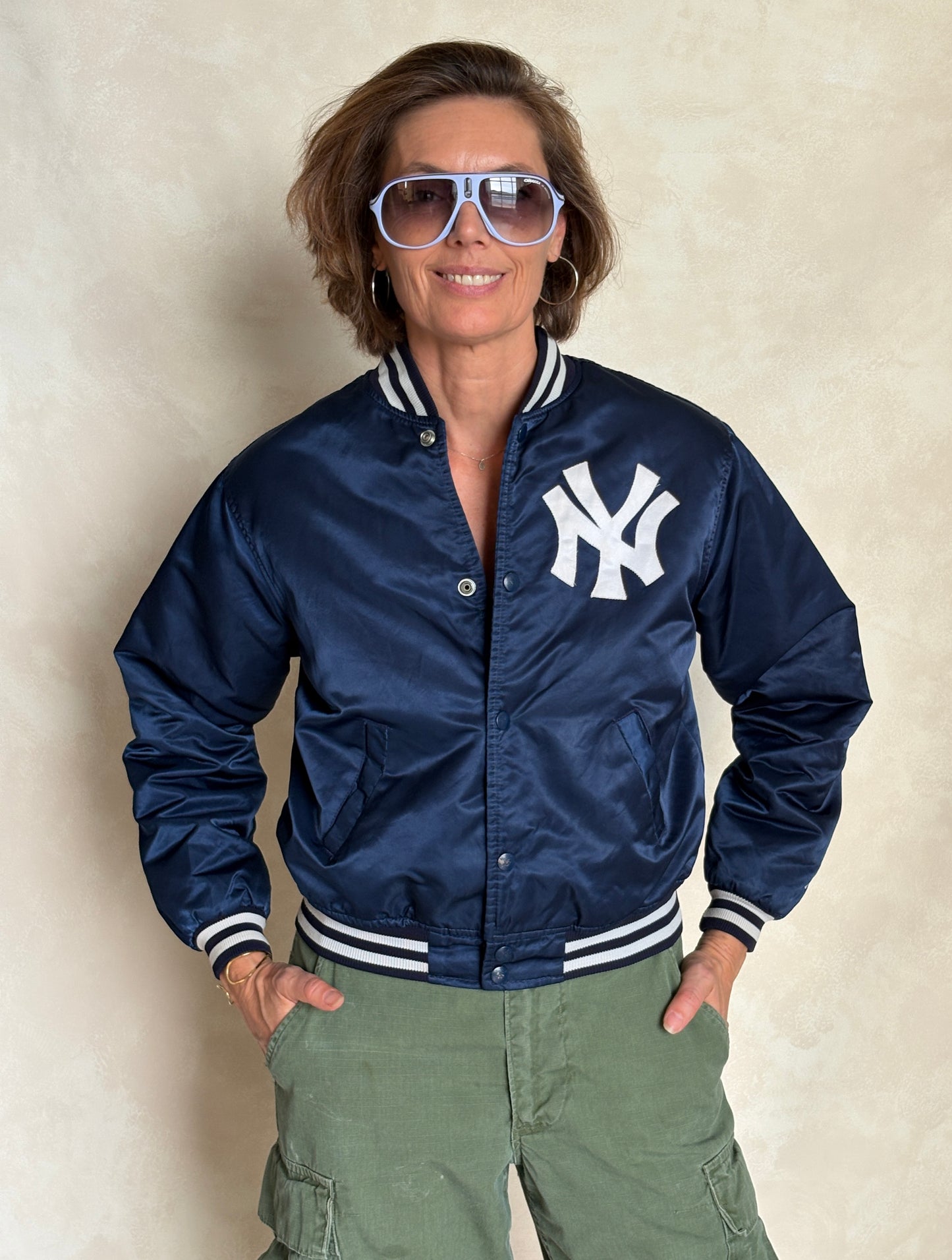 Youth Large. Vintage Diamond collection 90s New York Yankee Starter jacket -made in USA- - USA Vintage Bcn