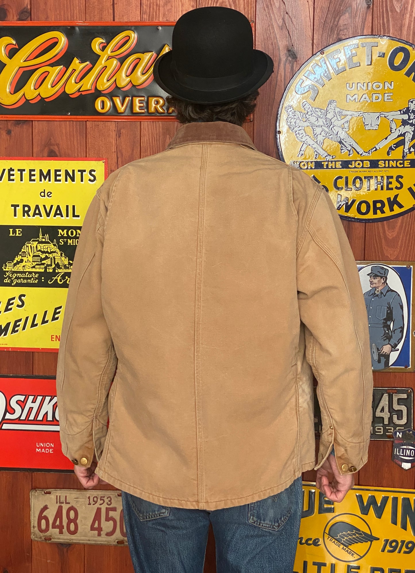 Size 44 US( 54EU ) Carhartt Blanket lined jacket MADE in USA - USA Vintage Bcn