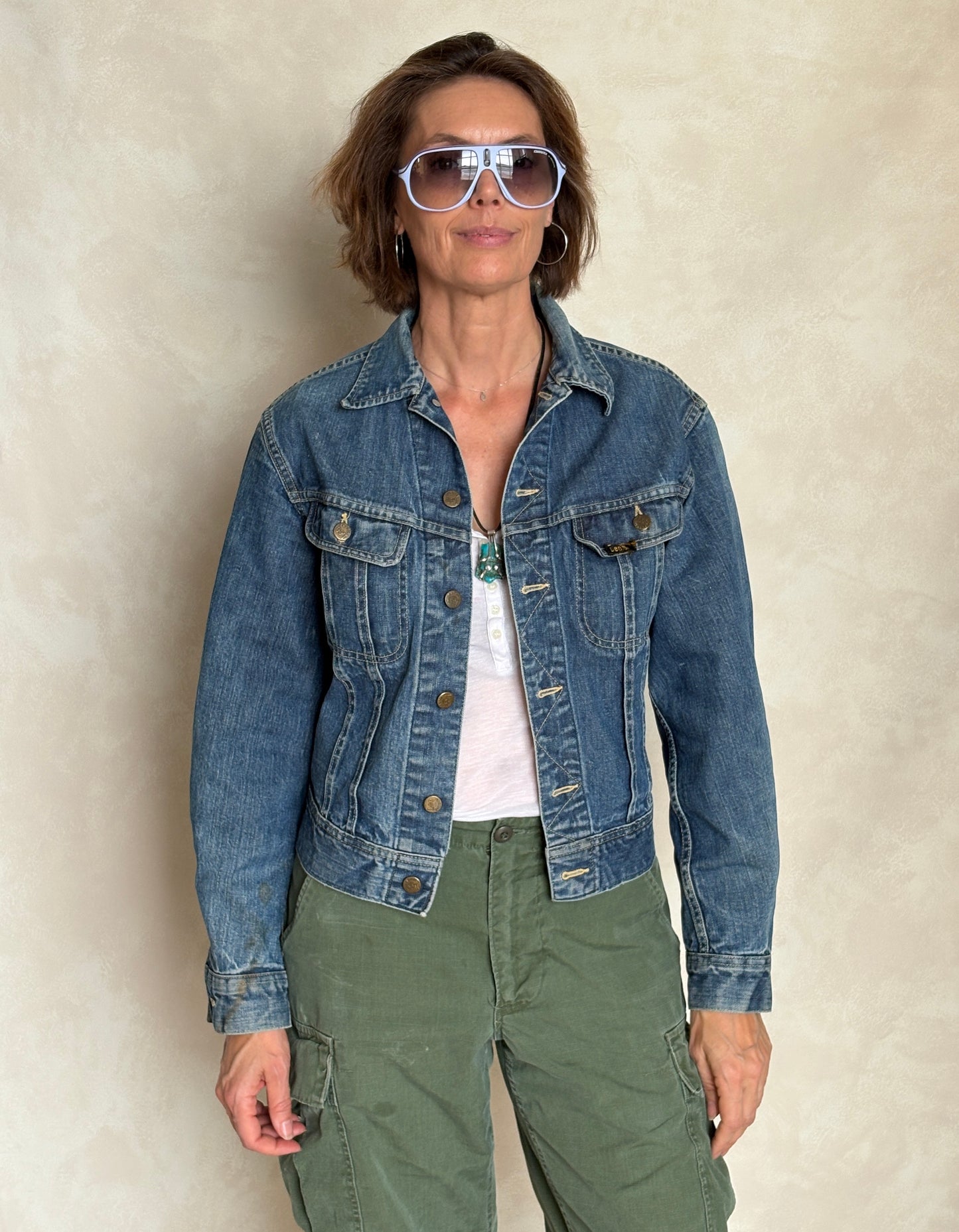 Size 36US / 46EU Vintage 70s Sanforized Union Made Lee 101 J Jacket Made in USA - USA Vintage Bcn