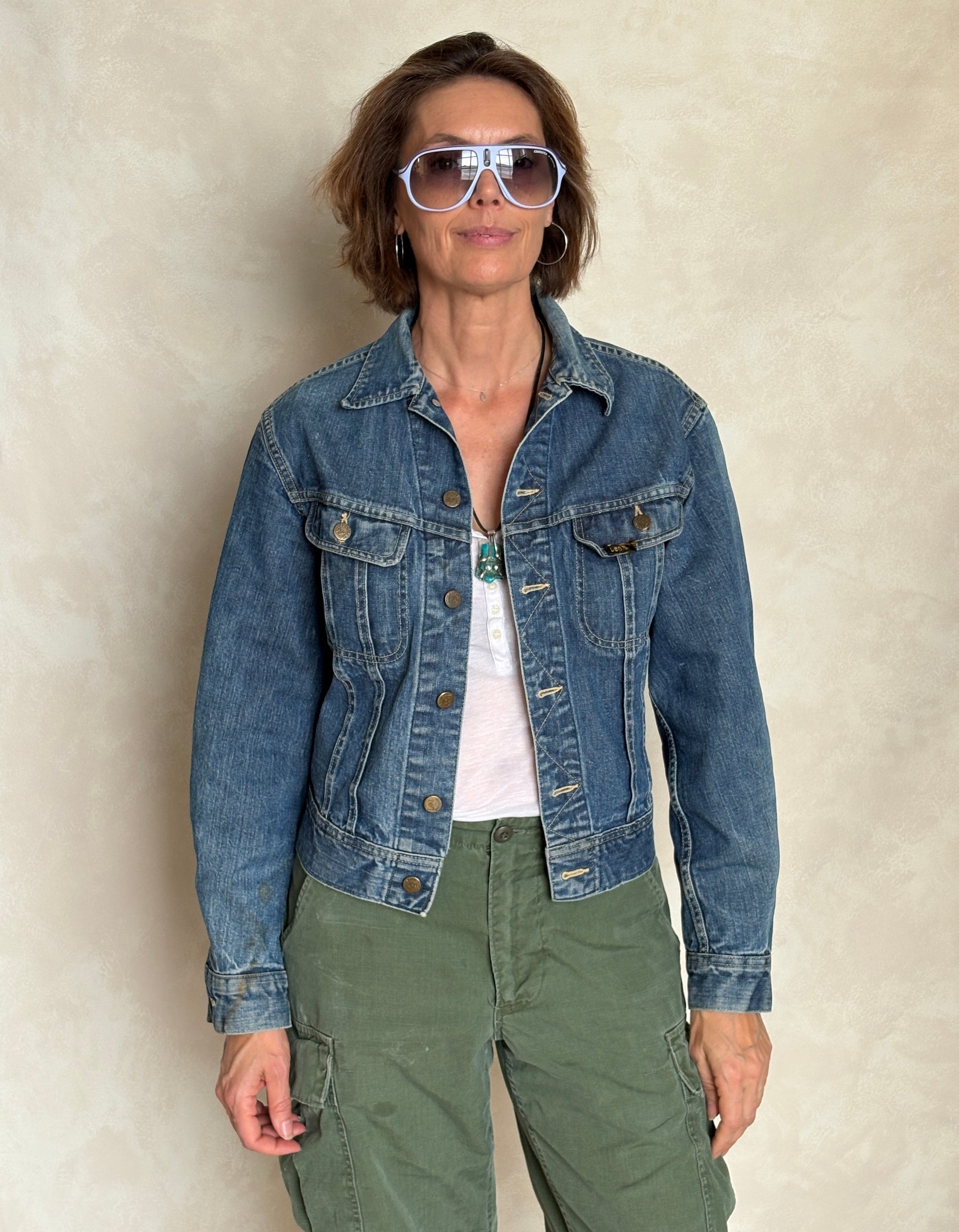 Size 36US / 46EU Vintage 70s Sanforized Union Made Lee 101 J Jacket Made in USA - USA Vintage Bcn