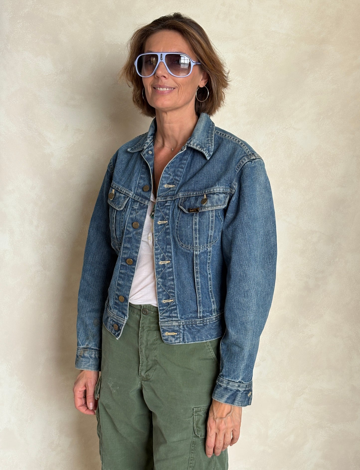 Size 36US / 46EU Vintage 70s Sanforized Union Made Lee 101 J Jacket Made in USA - USA Vintage Bcn