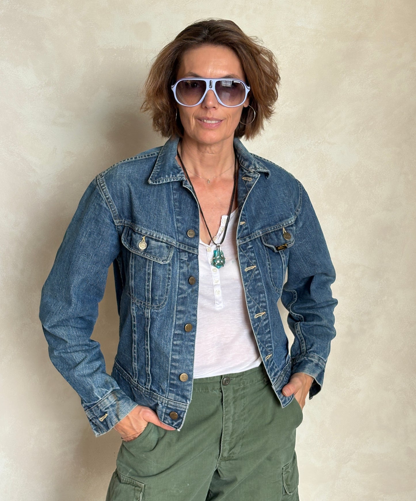 Size 36US / 46EU Vintage 70s Sanforized Union Made Lee 101 J Jacket Made in USA - USA Vintage Bcn
