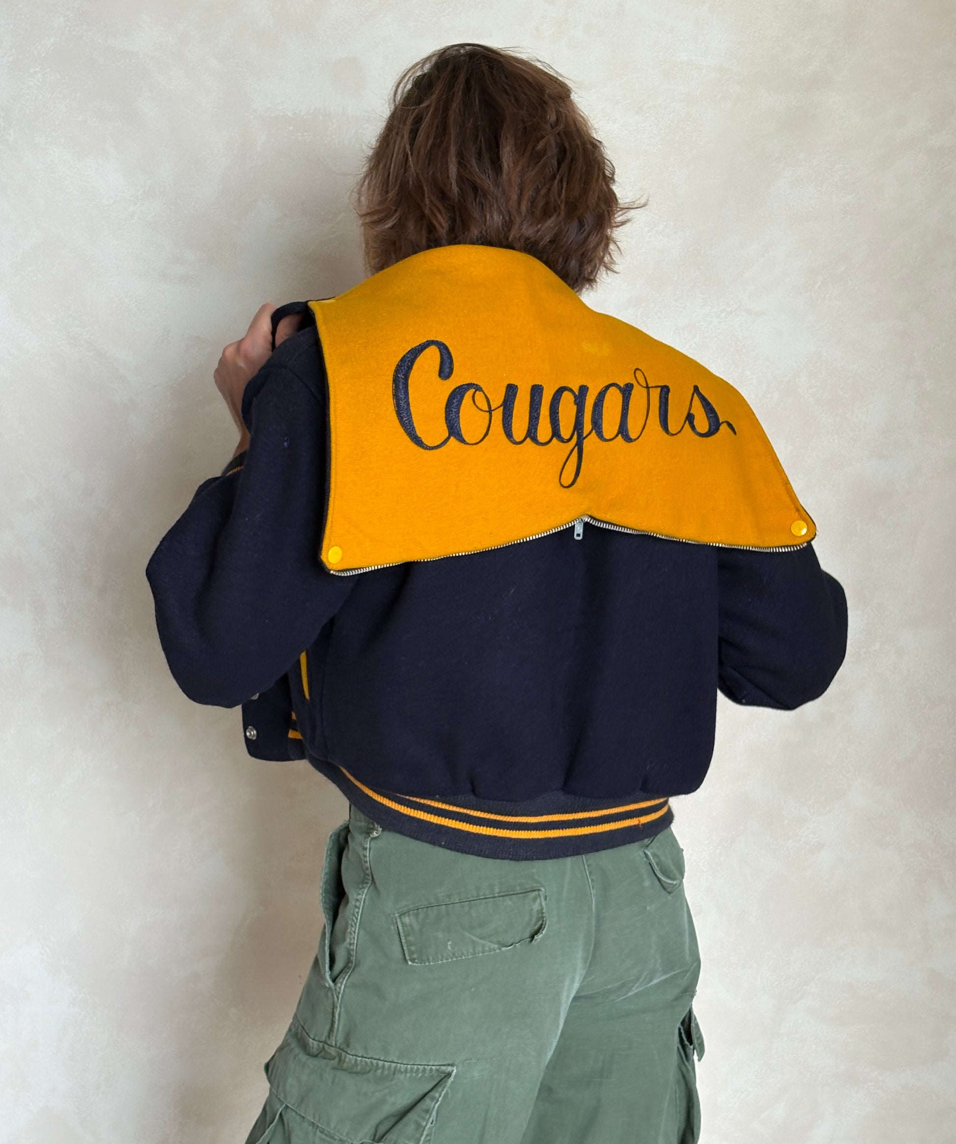 Size XS. Vintage 60s Varsity wool jacket Made in USA - USA Vintage Bcn