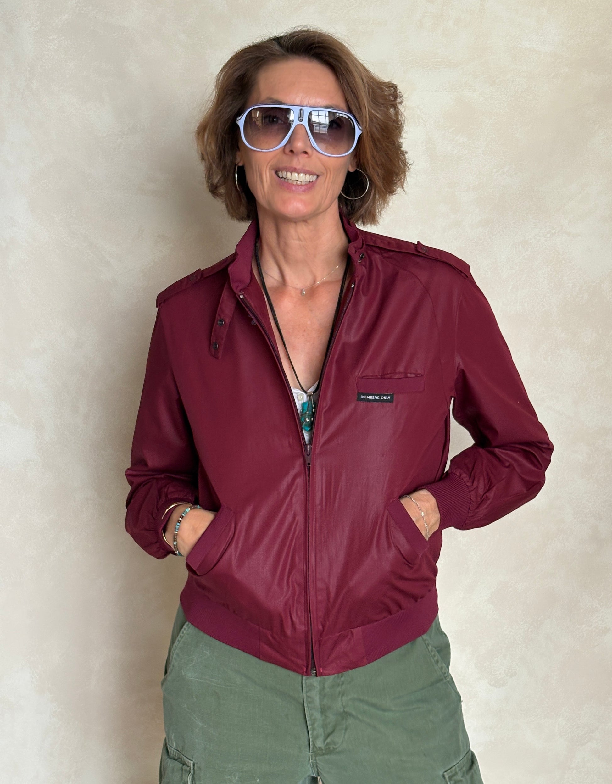 Size 9/10. Women Vintage 80s Members Only Cotton Jacket - USA Vintage Bcn