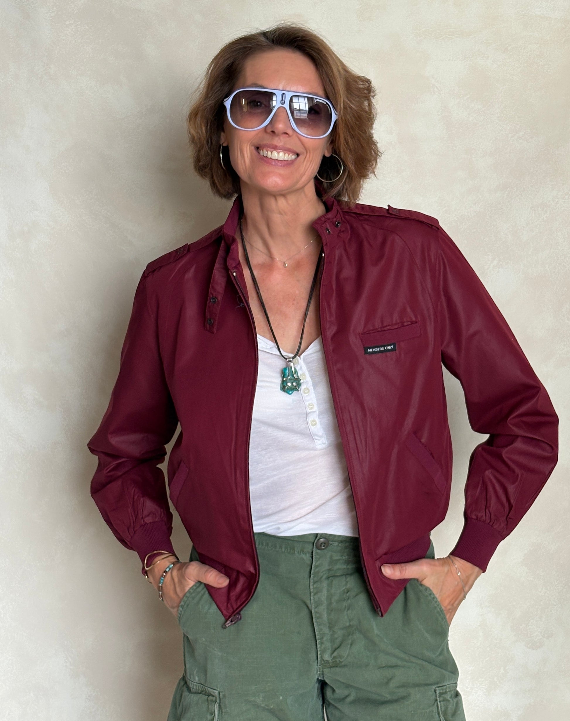 Size 9/10. Women Vintage 80s Members Only Cotton Jacket - USA Vintage Bcn