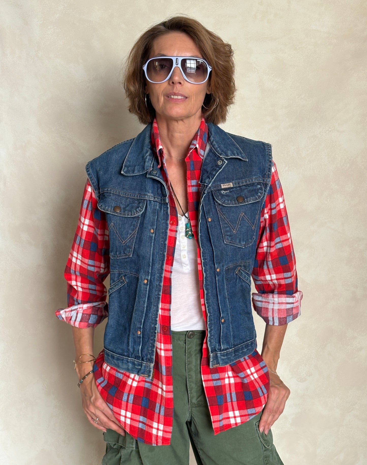 Size 38US / 48EU . 1960s Vintage Wrangler 24MJZ Denim Jacket – Made in USA - USA Vintage Bcn