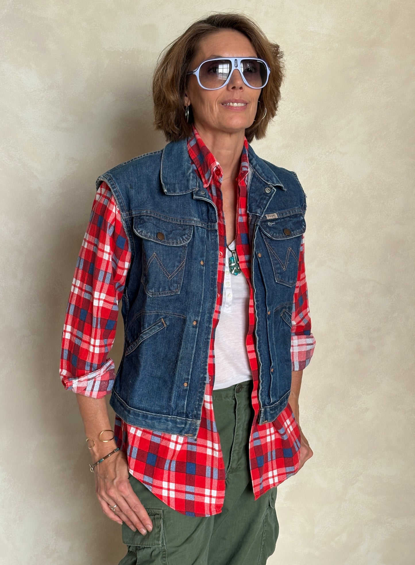 Size 38US / 48EU . 1960s Vintage Wrangler 24MJZ Denim Jacket – Made in USA - USA Vintage Bcn