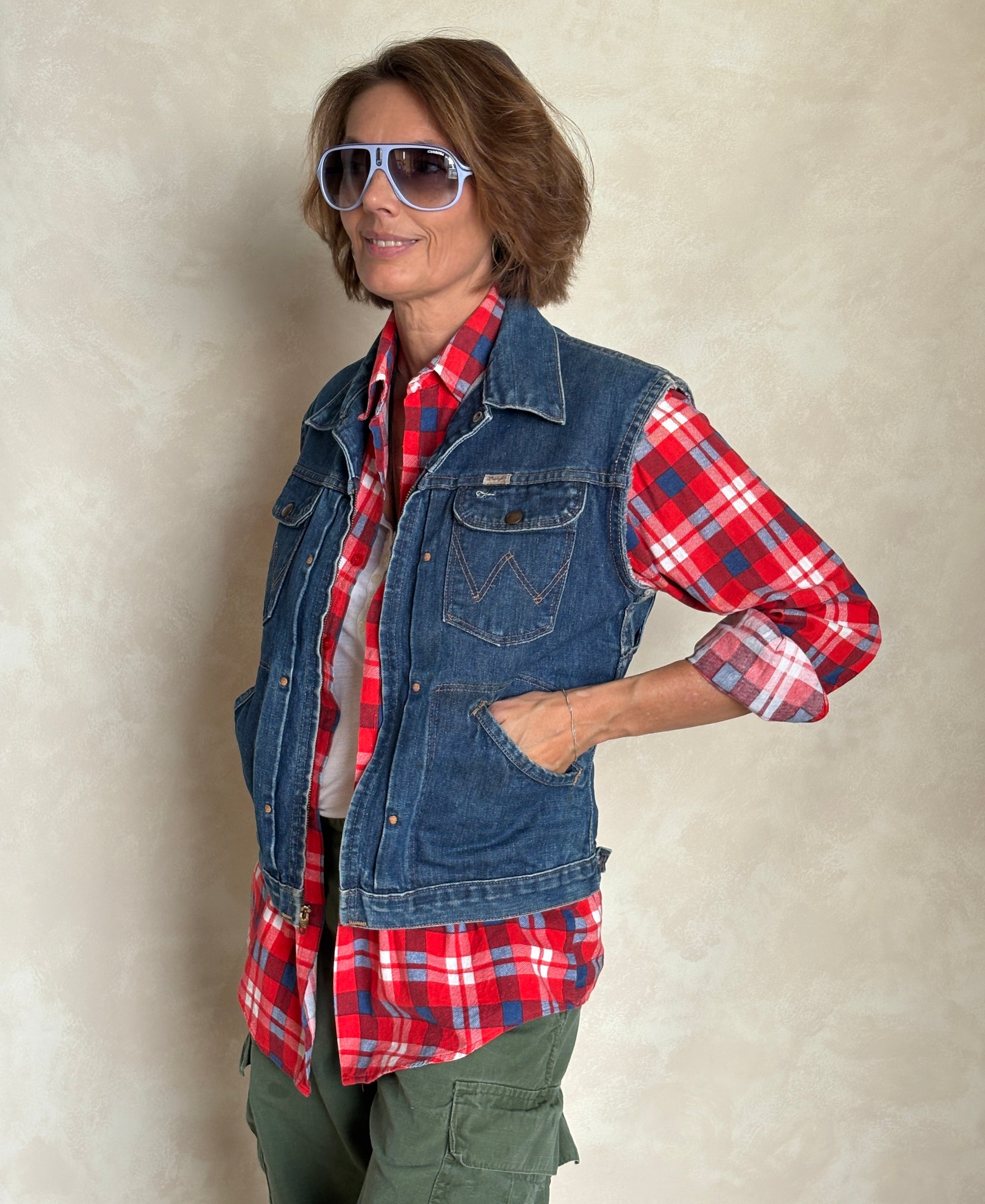 Size 38US / 48EU . 1960s Vintage Wrangler 24MJZ Denim Jacket – Made in USA - USA Vintage Bcn