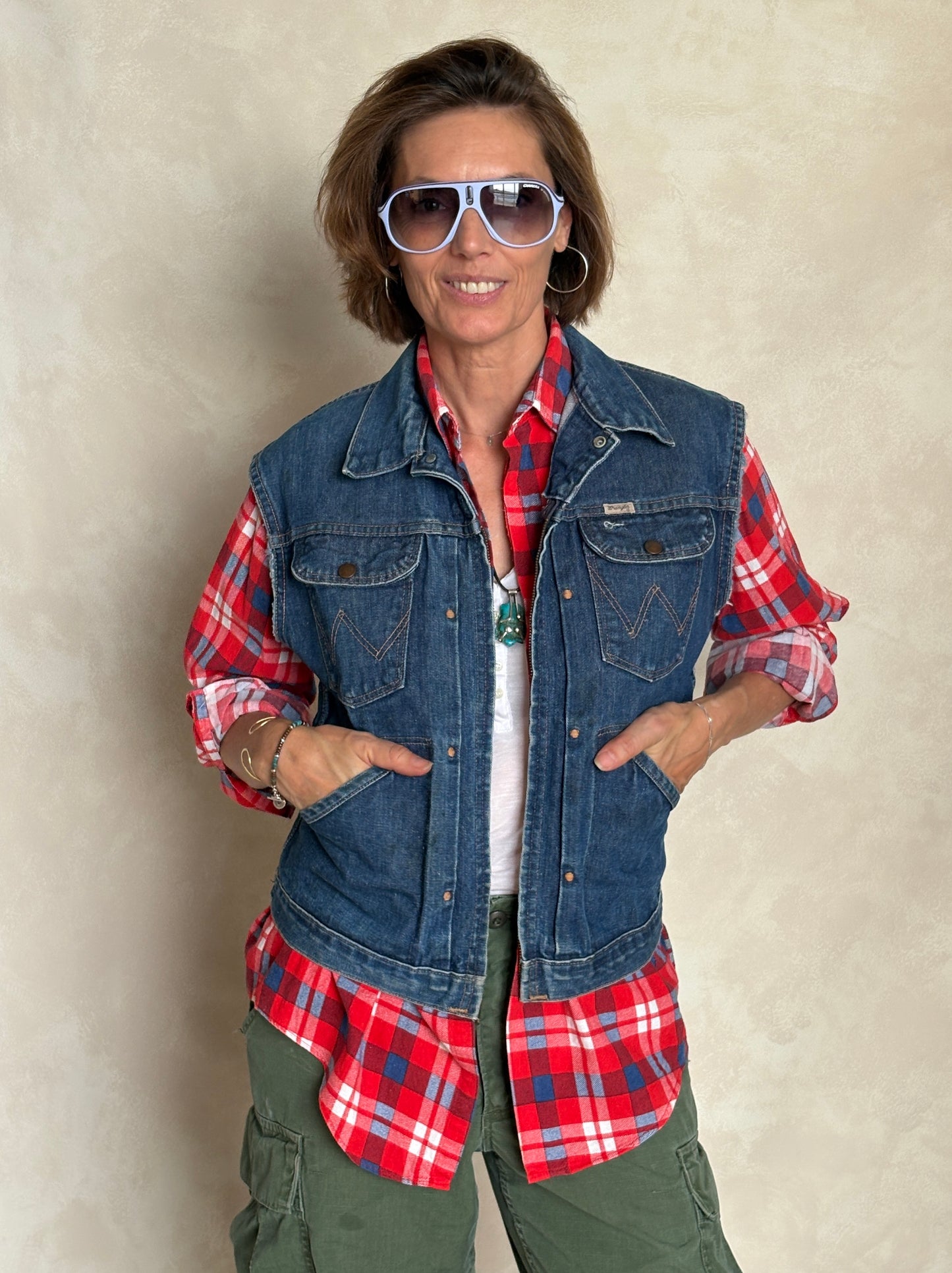 Size 38US / 48EU . 1960s Vintage Wrangler 24MJZ Denim Jacket – Made in USA - USA Vintage Bcn