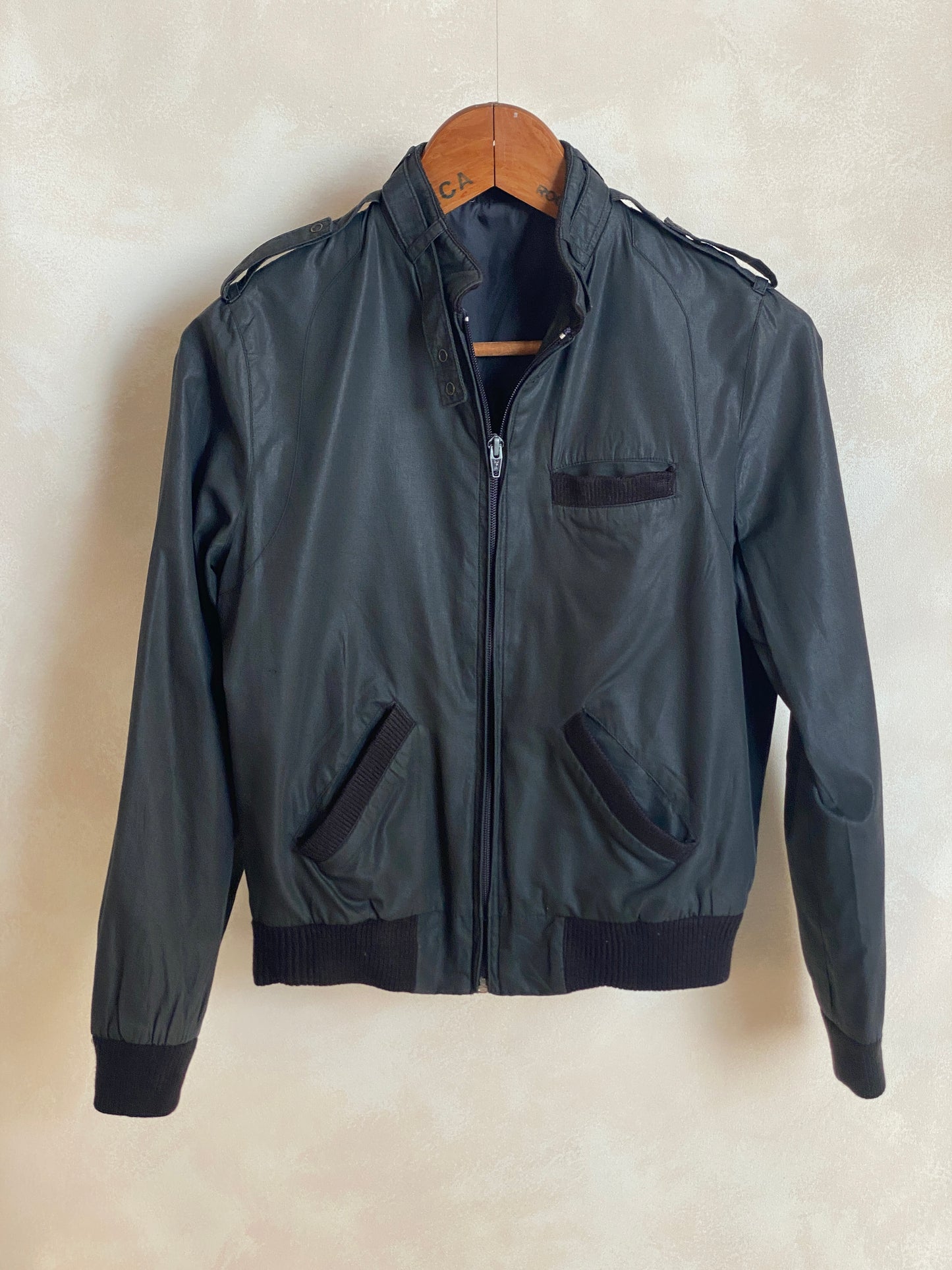 Size 34US . Vintage 80s Members Only Style Cotton Jacket - USA Vintage Bcn
