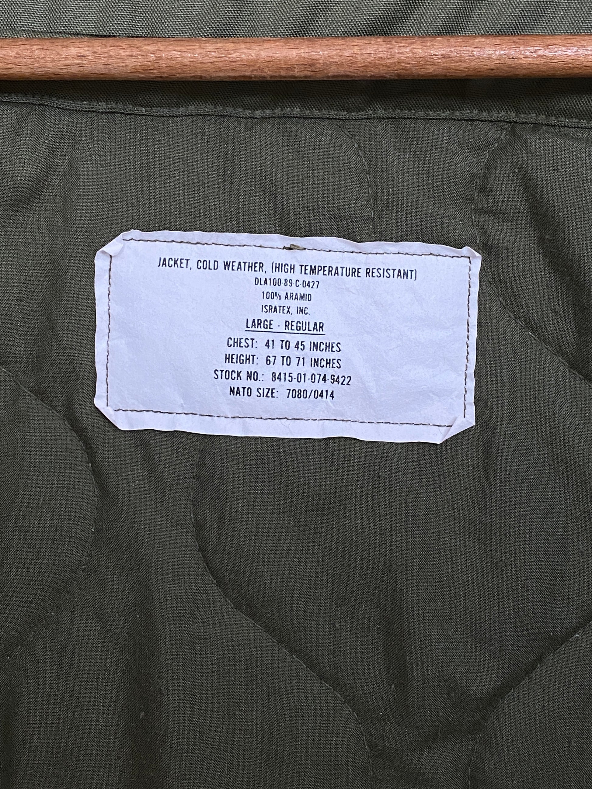 Size Large Regular Authentic Vintage 1989 US Military Bomber | Made in USA