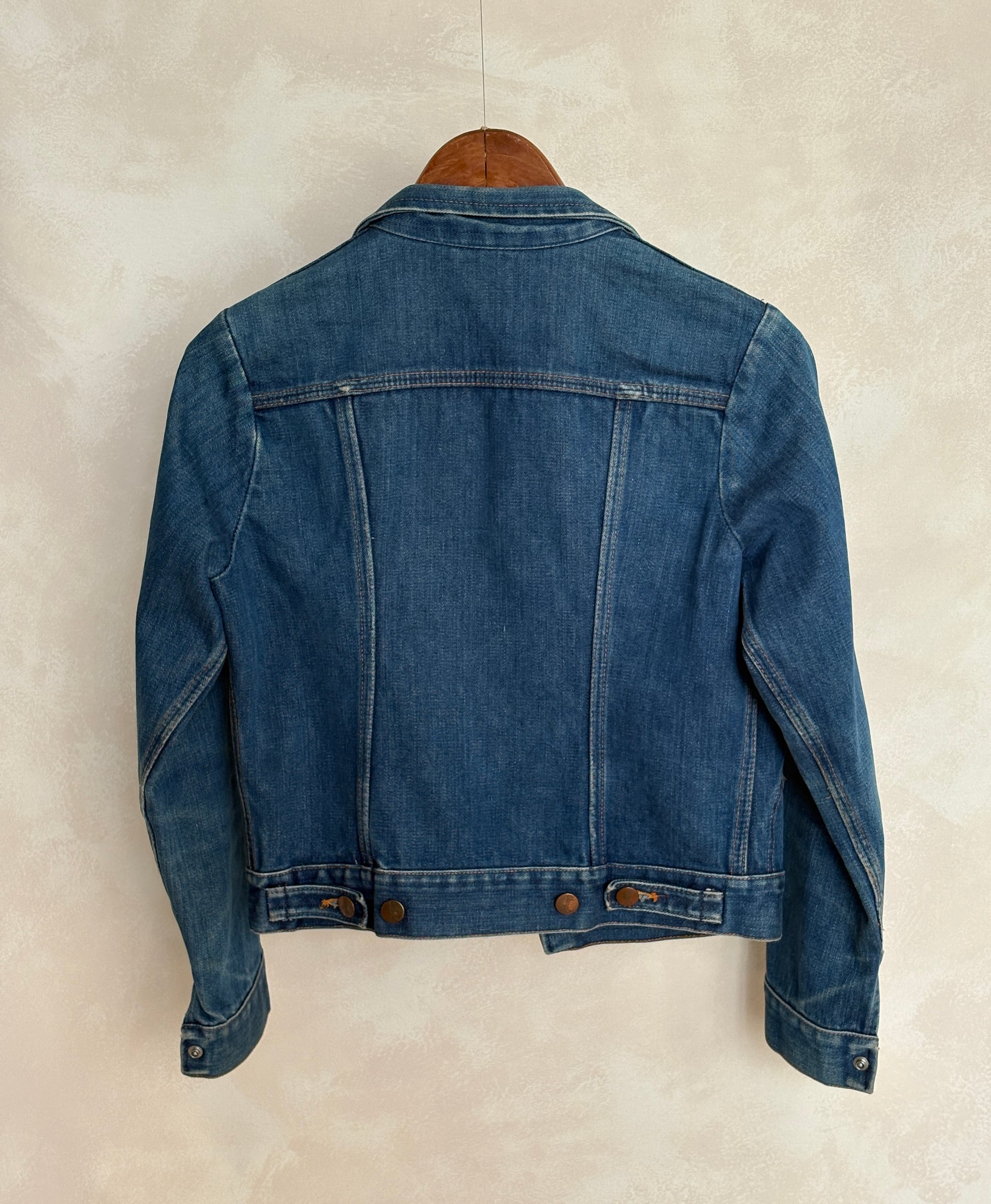 Size 16 . Vintage 70s Wrangler Denim Jacket – 4 Pockets – Made in USA - USA Vintage Bcn