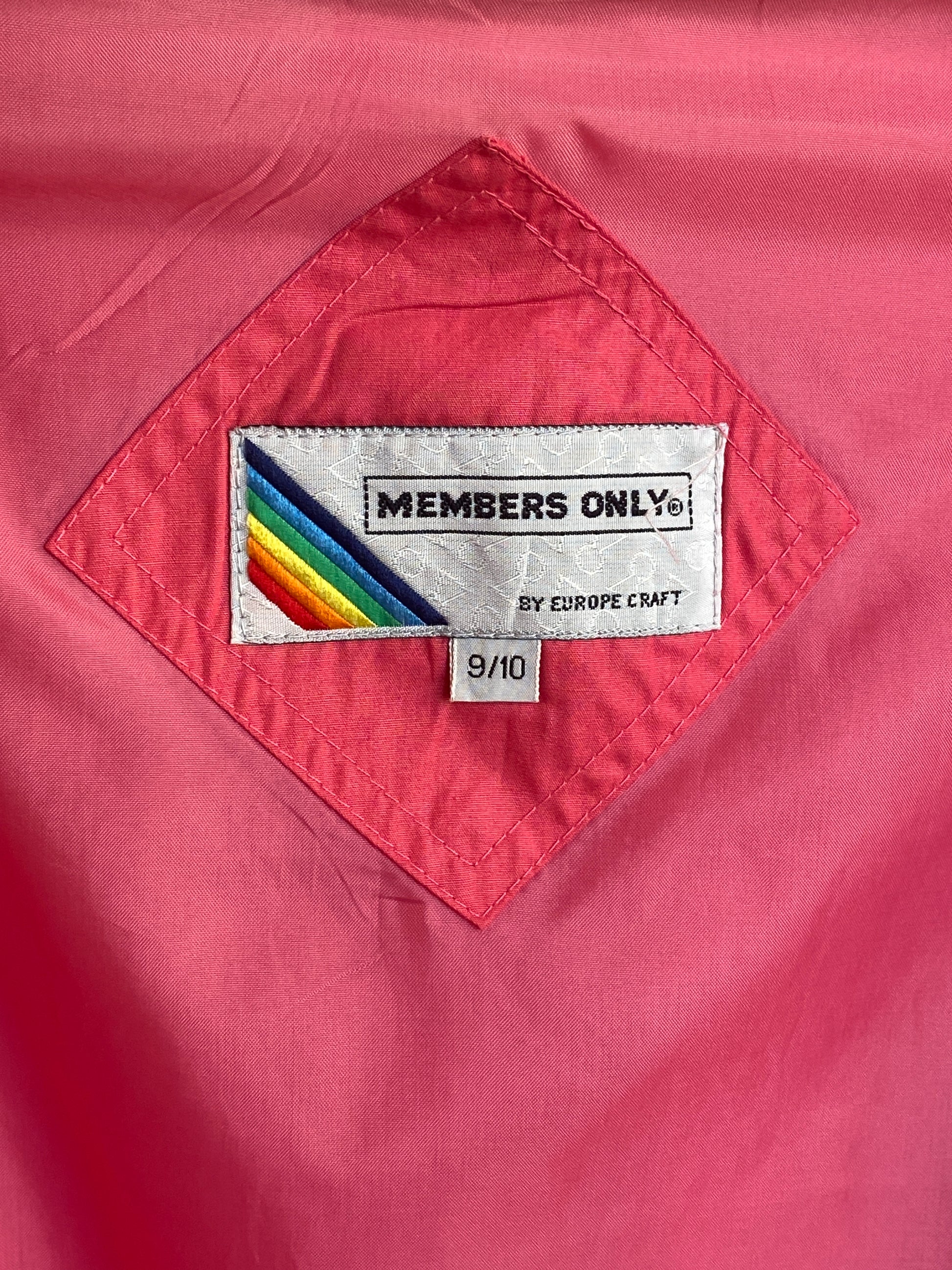 Size Women 9/10. Vintage 80s Members Only Cotton Jacket - USA Vintage Bcn