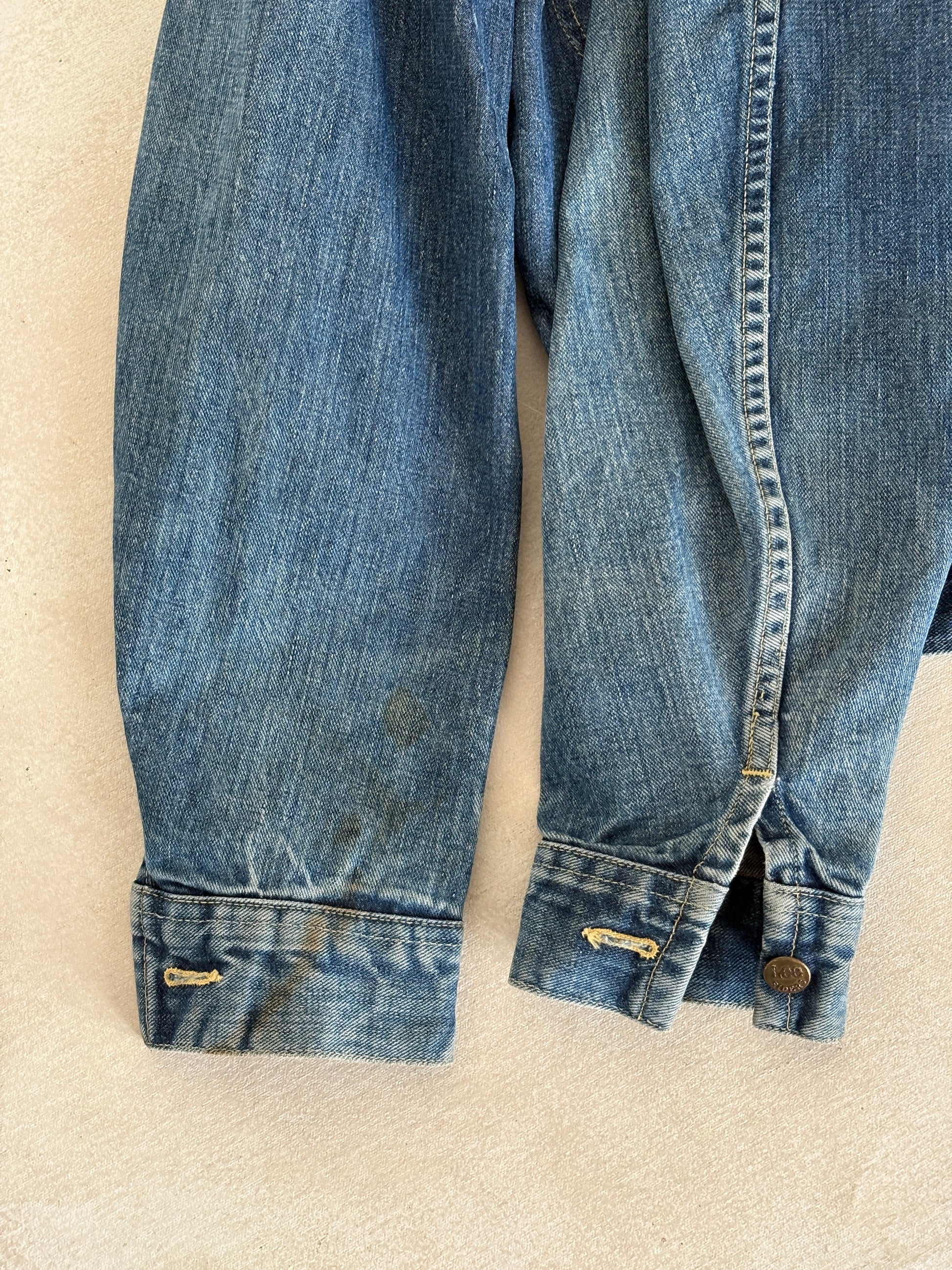 Size 36US / 46EU Vintage 70s Sanforized Union Made Lee 101 J Jacket Made in USA - USA Vintage Bcn